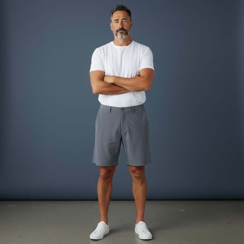 FREE FLY Mens Size‎ XXL Gray Hybrid Shorts Stretch Quick Dry Performance Golf